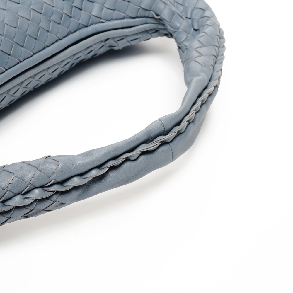 Bottega Veneta Intrecciato Hobo Leather Shoulder Bag in Gray - Picture 12 of 12